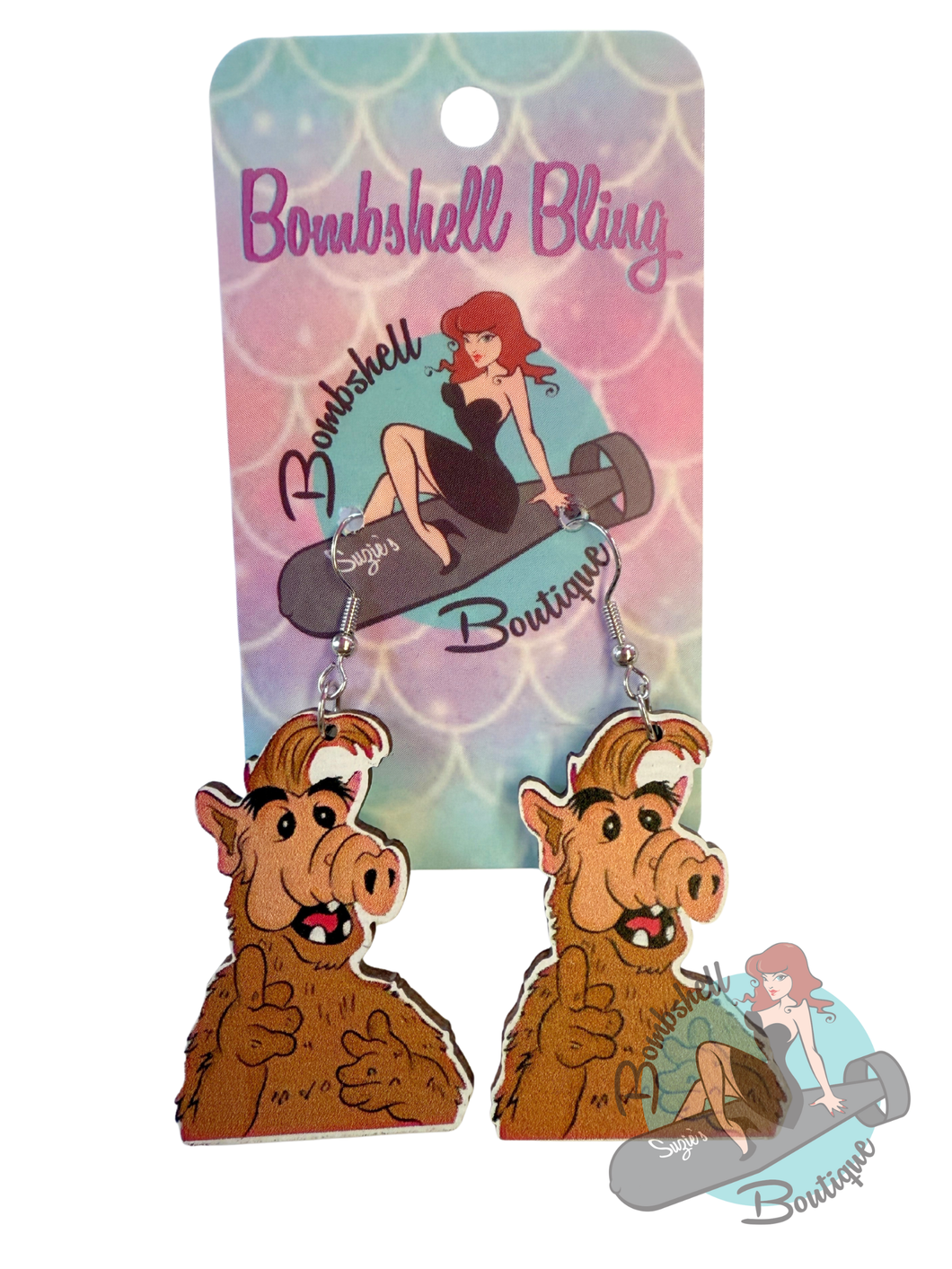 Bombshell Bling 80s Alien Earrings