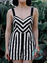 Weasel Wear Beach Striped Romper & Swing Skirt Set