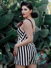 Weasel Wear Beach Striped Romper & Swing Skirt Set