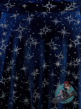 Collectif Trixie Blue Sparkle Velvet Swing Dress