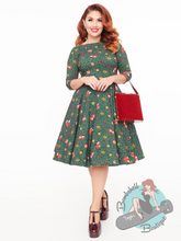 Unique Vintage Devon Winter Fox Swing Dress