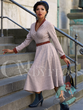 lady wearing vintage style swing dress