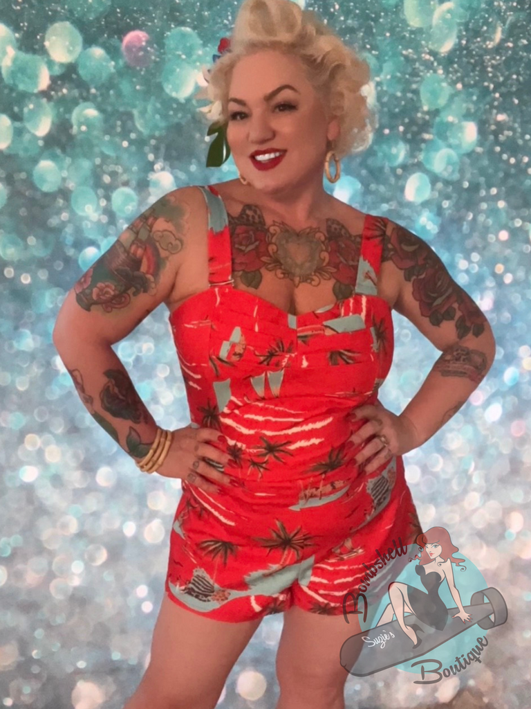 Tahitian Holiday Romper *PRESALE* – Suzie's Bombshell Boutique