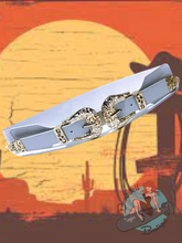 Bombshell Elasticated Western Double Buckle Belt - Various Colours