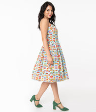 Unique Vintage Darcy Owl Print Swing Dress