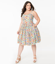 Unique Vintage Darcy Owl Print Swing Dress