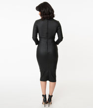 Unique Vintage Lyddie Vegan Leather Wiggle Dress