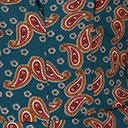 Unique Vintage Springfield Paisley Teal Swing Dress