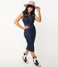 Unique Vintage Western Fringed Wiggle Dress