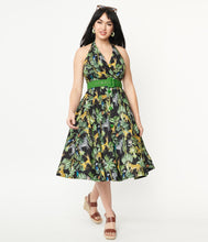 Unique Vintage Tarrytown Hostess Jungle Print Dress