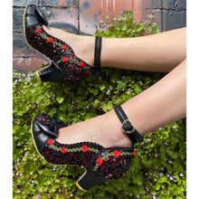 Irregular Choice Trellis Shoes - Black/Red