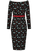 Collectif Meg Swallows & Cherries Pencil Dress