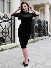 Collectif Wednesday Velvet Pencil Dress