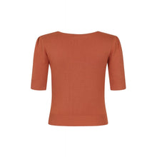 Collectif Chrissie Plain Knitted Top - Orange