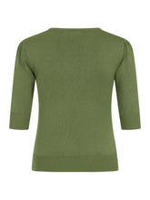 Collectif Chrissie Plain Knitted Top - Moss Green