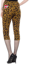 Sourpuss True Love Sugar Pie Capris Sourpuss Canada leopard print stretch pedal pushers classic capri pants with heart design on back retro vintage pinup rockabilly 50s ladies trousers Canadian Pin-Up Shop Suzie's Bombshell boutique Port Dover
