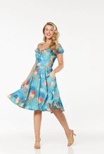 Timeless London Maddie Dress floral sundress 40s 50s retro vintage pinup sundress peasant dress pinup canada canadian pinup shop Suzie's Bombshell Boutique