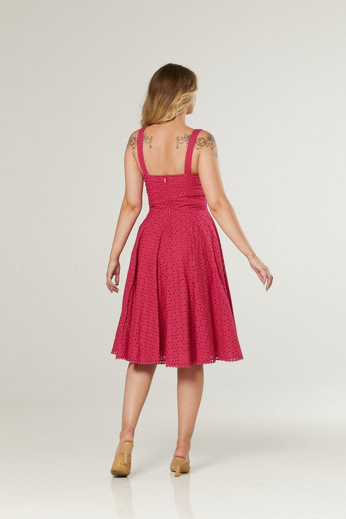 Hot pink clearance polka dot dress