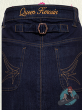 Queen Kerosin Denim Swing Skirt