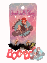 Bombshell Bling Boo Bat Earrings - Various Colours