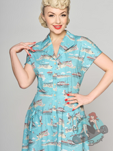 Collectif Liza Brighton Postcard Swing Dress