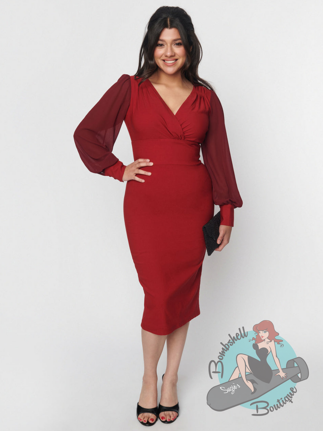 Unique Vintage Delores Burgundy Pencil Dress Suzie's Bombshell Boutique Unique Vintage Delores Burgundy Pencil Dress Suzie's Bombshell Boutique
