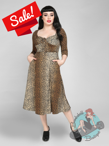 Collectif Minda Leopard Swing Dress