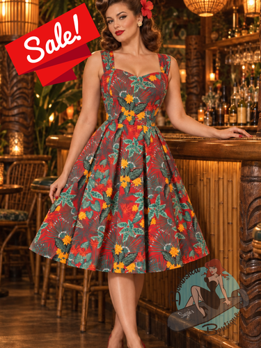 Collectif Jill Jungle Floral Swing Dress
