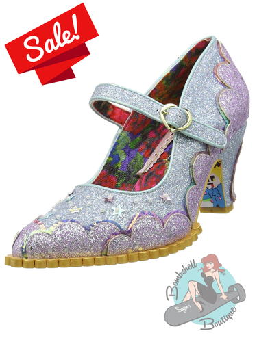 Irregular Choice Shortie Bread Shoes - Lavender & Blue