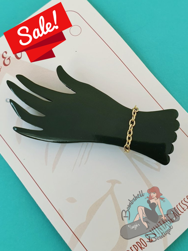 Bow & Crossbones Hand Brooch