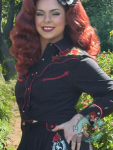Vintage Roses Western Embroidered Shirt