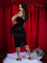 Elle Rebel Velvet Versailles Peplum Dress