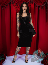 Elle Rebel Velvet Versailles Peplum Dress