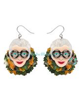 Erstwilder x Iris Apfel - Adorned In Feathers Iris Drop Earrings