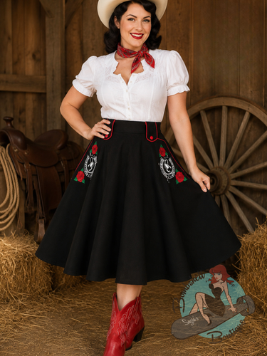 Hell Bunny Idaho Western Skirt