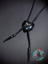 Katakomb Skull Flower Locket Bolo Tie