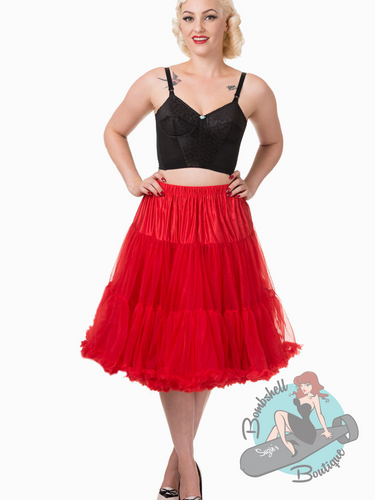 Fluffy tulle petticoat in various colours. This crinoline is perfect for wearing under a pin up 1950s swing dress.