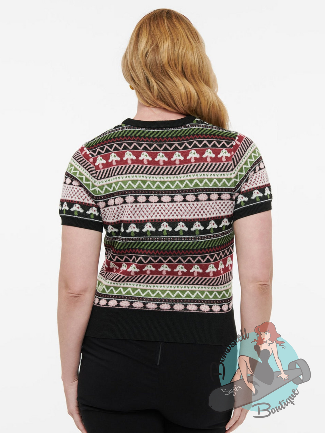 Unique Vintage 1950s Mushroom Sweater Suzie s Bombshell Boutique