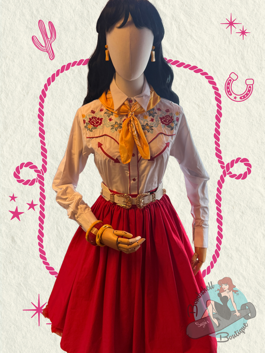 Vintage Western Embroidered Shirt