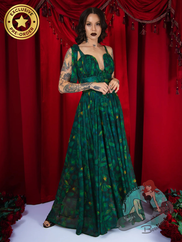 Elle Rebel Divine Creation Scarab Print Maxi Dress - PREORDER