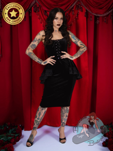 Elle Rebel Velvet Versailles Peplum Dress - PREORDER