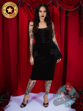 Elle Rebel Velvet Versailles Peplum Dress - PREORDER