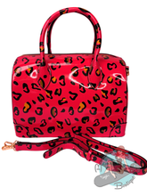 Hot Pink Leopard Print Vintage Handbag