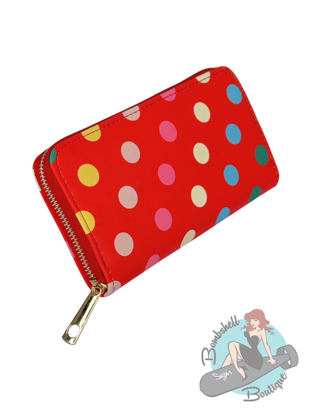 Red Polka Dot Ladies Wallet