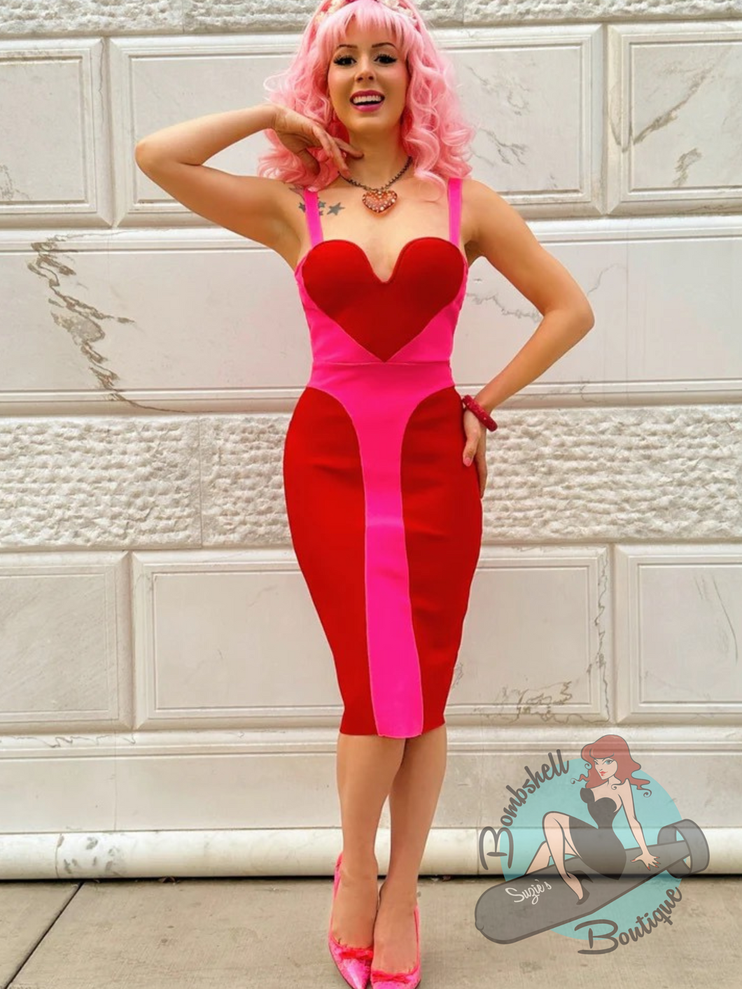 Rebel Love Love Me Tender Bandage Dress Suzie s Bombshell Boutique