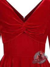 Banned Retro Nina Fur-Trimmed Velvet Swing Dress