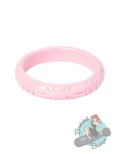 Splendette Baby Pink Heavy Carve Midi Bangle - Various Sizes