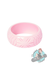 Splendette Baby Pink Heavy Carve Wide Bangle - Various Sizes