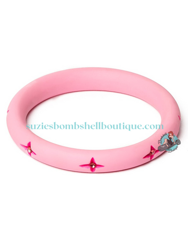 Louis Vuitton Narrow Inclusion Bangle (Cream/Pink/Gold)