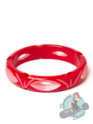 Hot pink vintage bakelite style bangle by splendette